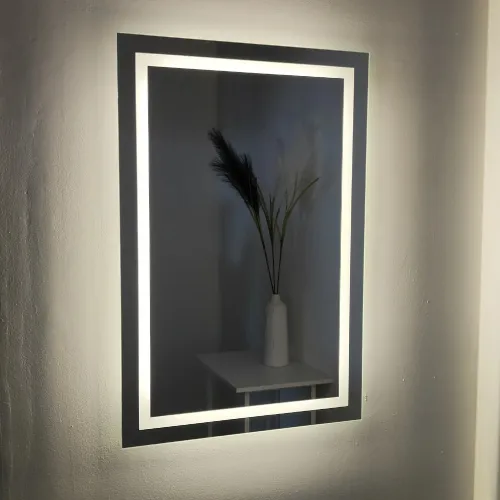 Espejo rectangular con marco LED iluminado